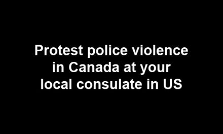 Protest the violation of human rights against Canadians by their government